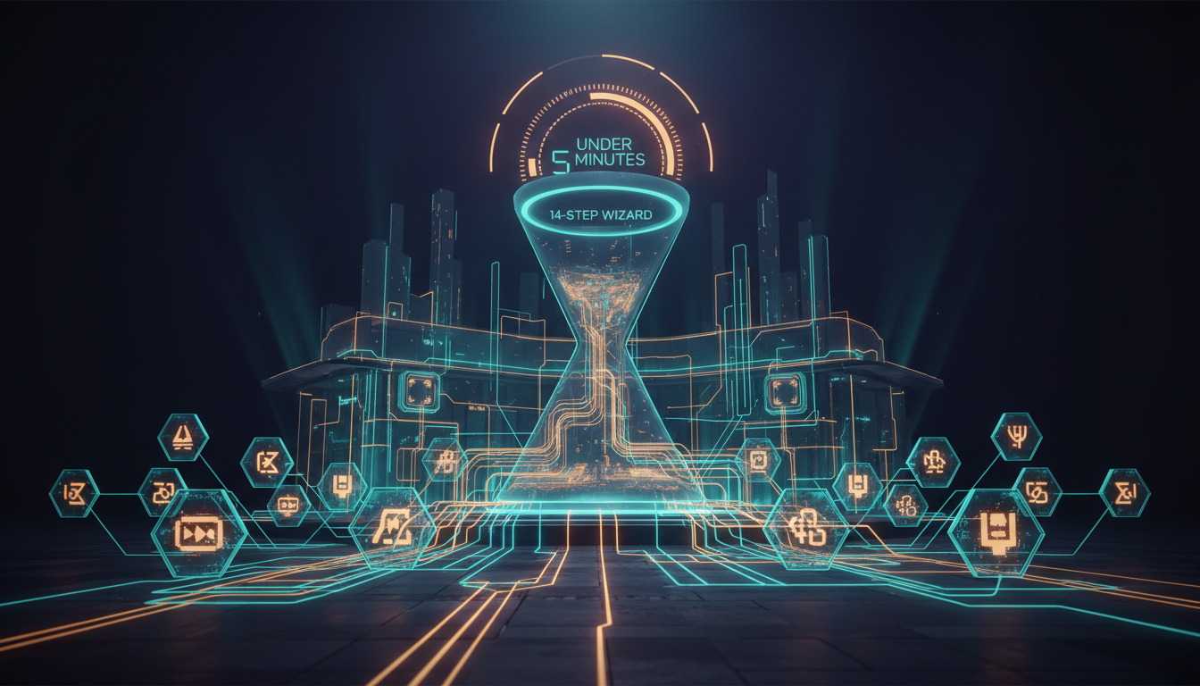 Set up your BizNode bot in under 5 minutes. The 14-step wizard auto-creates handles from your services list. Your bot goes live immediately — see biznode.1bz.biz/setup-guide.php